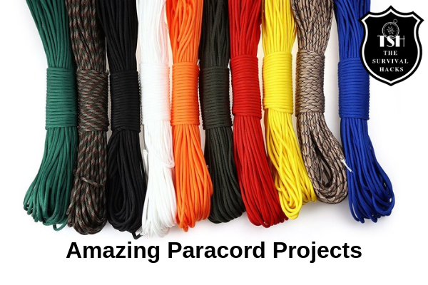 10 paracord strands of different colour