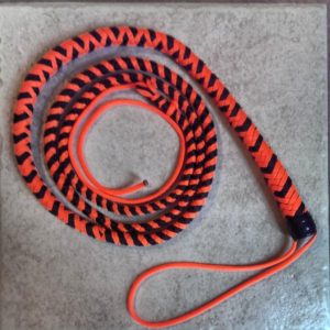 8 Paracord Projects You Must Know 20 bullwhip wrapped with red and black paracord strands