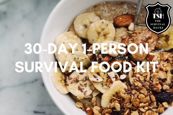 30-day 1-person survival food kit
